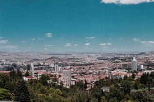 Vue panoramique depuis la citadelle d'Ankara au coucher du soleil