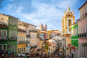 Le quartier coloré du Pelourinho à Salvador de Bahia