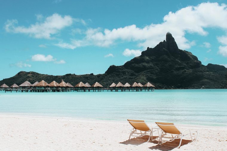 Le mont Otemanu entouré par le lagon turquoise de Bora-Bora