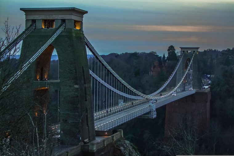 Le pont suspendu de Clifton enjambant les gorges de l'Avon