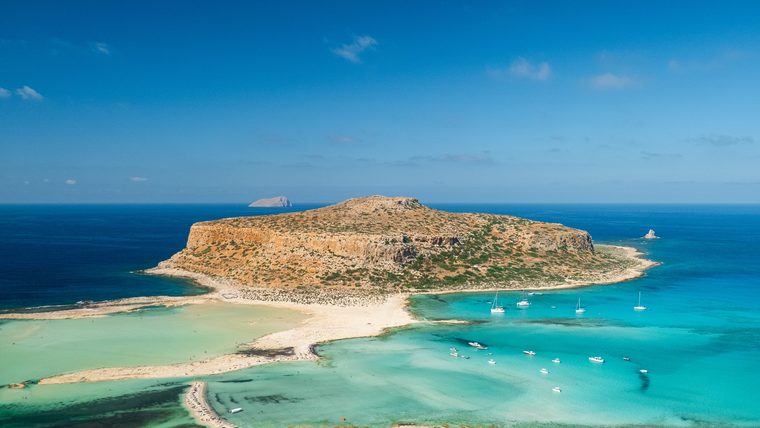 Les eaux turquoise du lagon de Balos en Crète
