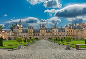 L'escalier en fer à cheval du château de Fontainebleau