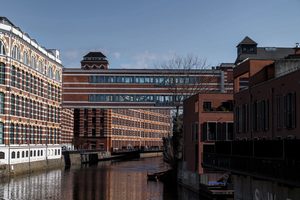 Les bâtiments en brique rouge de l'ancienne filature Spinnerei à Leipzig