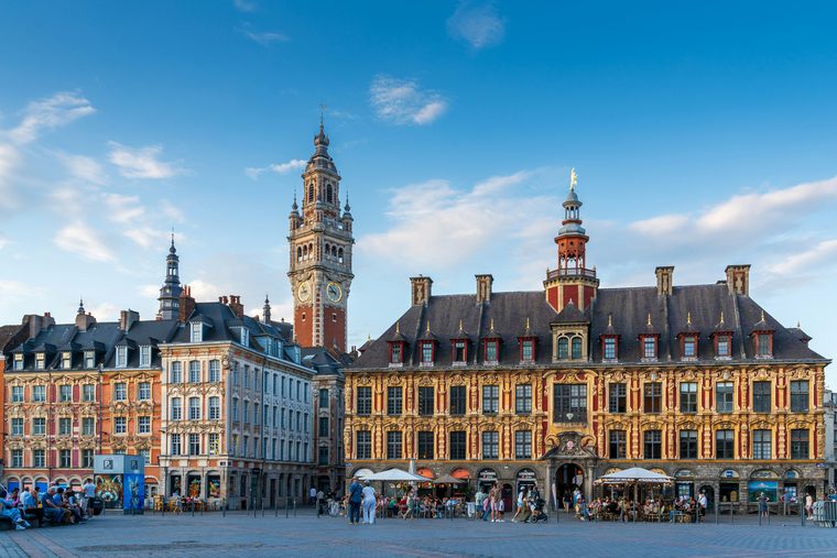 Les façades colorées et l'architecture flamande de la Grand'Place de Lille