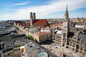 La Marienplatz et le nouvel hôtel de ville de Munich