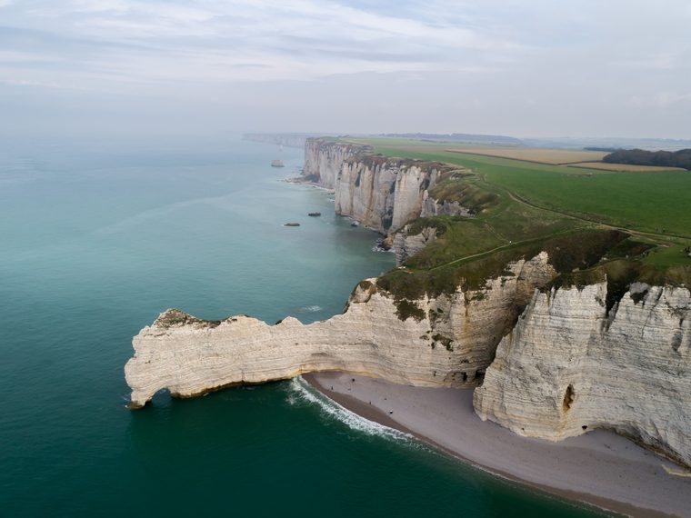 Les falaises de la côte d'Albâtre et la campagne normande