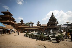 Le Durbar Square de Patan avec ses temples en briques rouges et boiseries sculptées