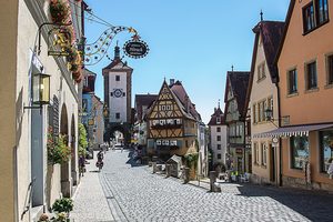 Le village de Rothenburg ob der Tauber avec ses maisons à colombages