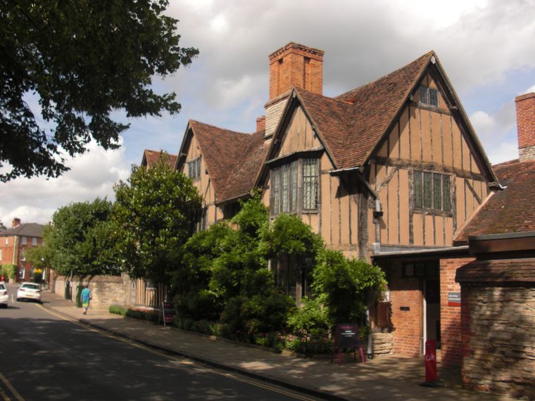 Les maisons à colombages typiques du centre de Stratford-upon-Avon