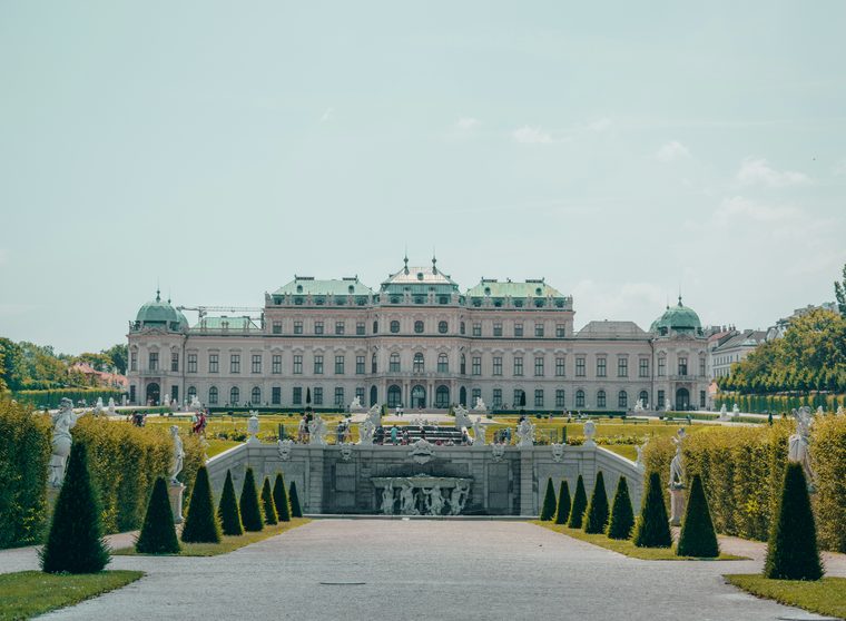 Le palais du Belvédère et ses jardins à Vienne