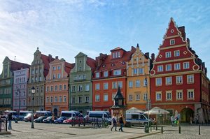La place du marché (Rynek) de Wrocław avec ses façades colorées