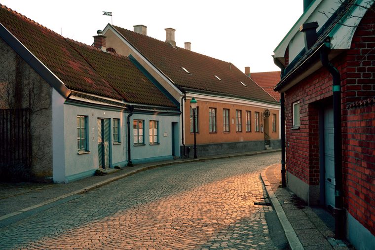 Les maisons à colombages colorées du centre d'Ystad